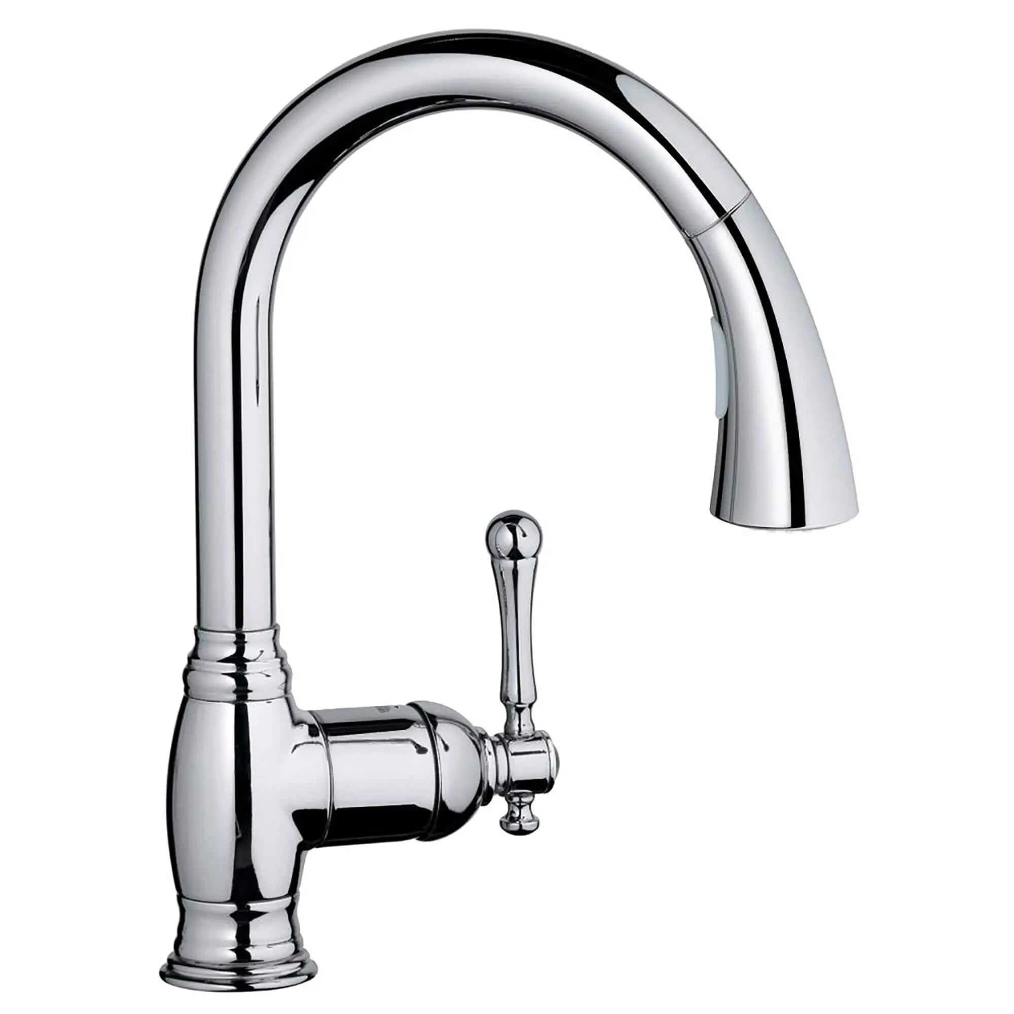 Single-Handle Pull Down Kitchen Faucet Dual Spray 1.75 GPM // GROHE STARLIGHT CHROME // 15296_33870001-Bridgeford-Single-Handle_Kitchen_Faucet_0_CDNwebp.webp