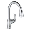 [33870002] Bridgeford Single-Handle Pull-Down Kitchen Faucet Dual Spray 1.75 GPM - GROHE StarLight Chrome