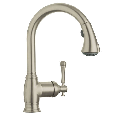 Single-Handle Pull Down Kitchen Faucet Dual Spray 1.75 GPM - Brushed Nickel InfinityFinish