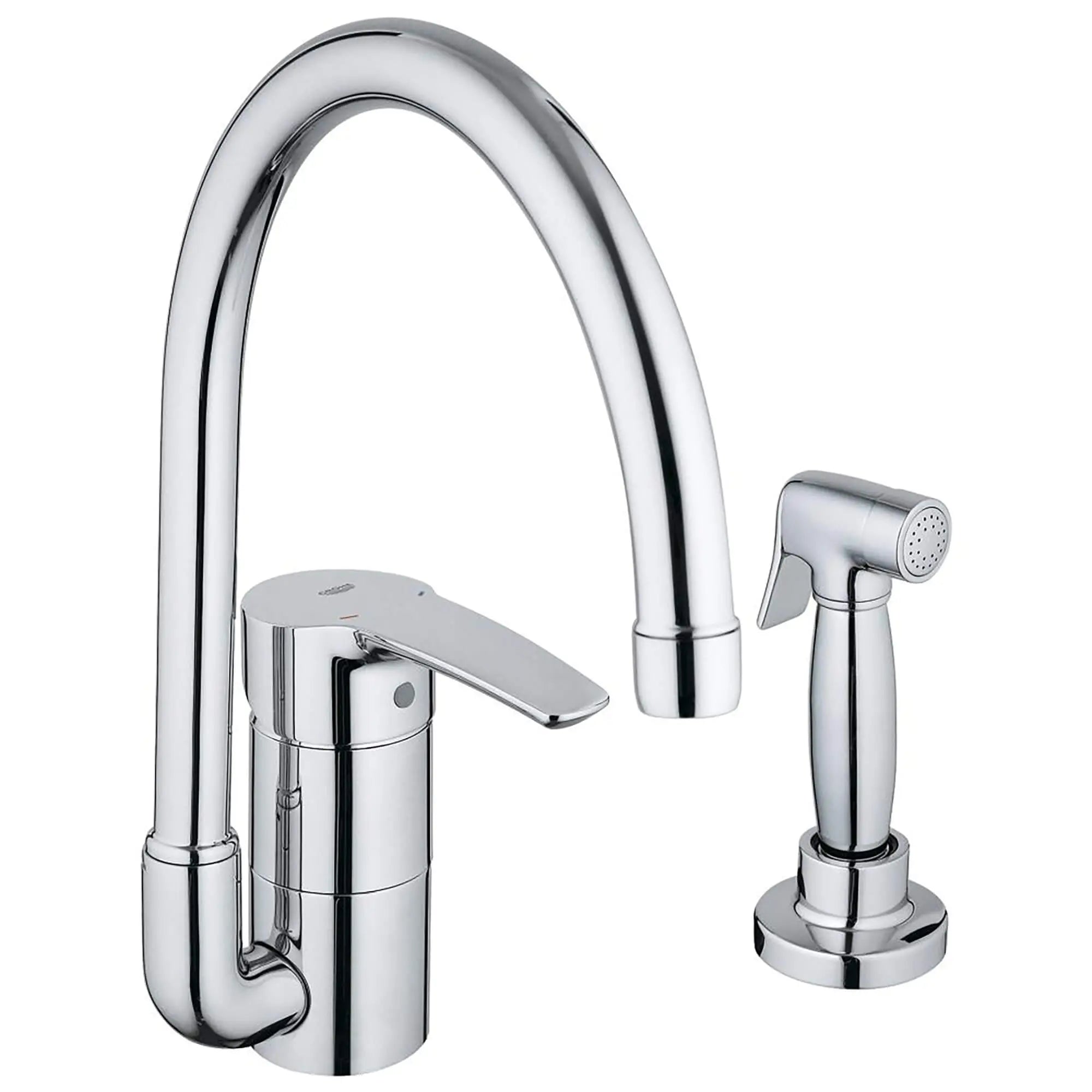 Modern Chrome Single-Handle Kitchen Sink Mixer Faucet – Swivel Spout, Deck Mounted
