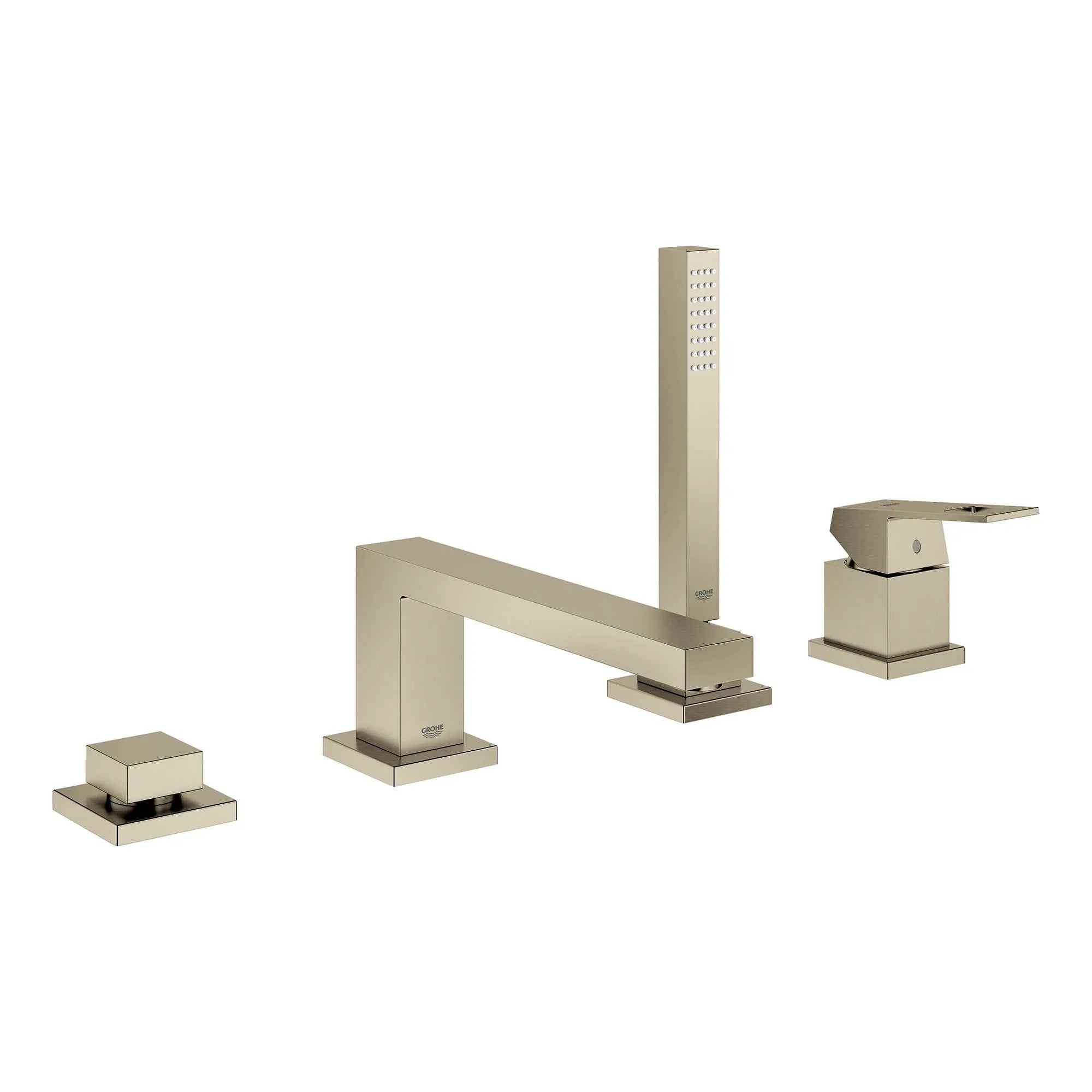 4-Hole Single-Handle Deck Mount Roman Tub Faucet with 1.75 GPM (6.6 L/min) Hand Shower // BRUSHED NICKEL INFINITYFINISH // 153607_19897EN1_0_CDNwebp.webp