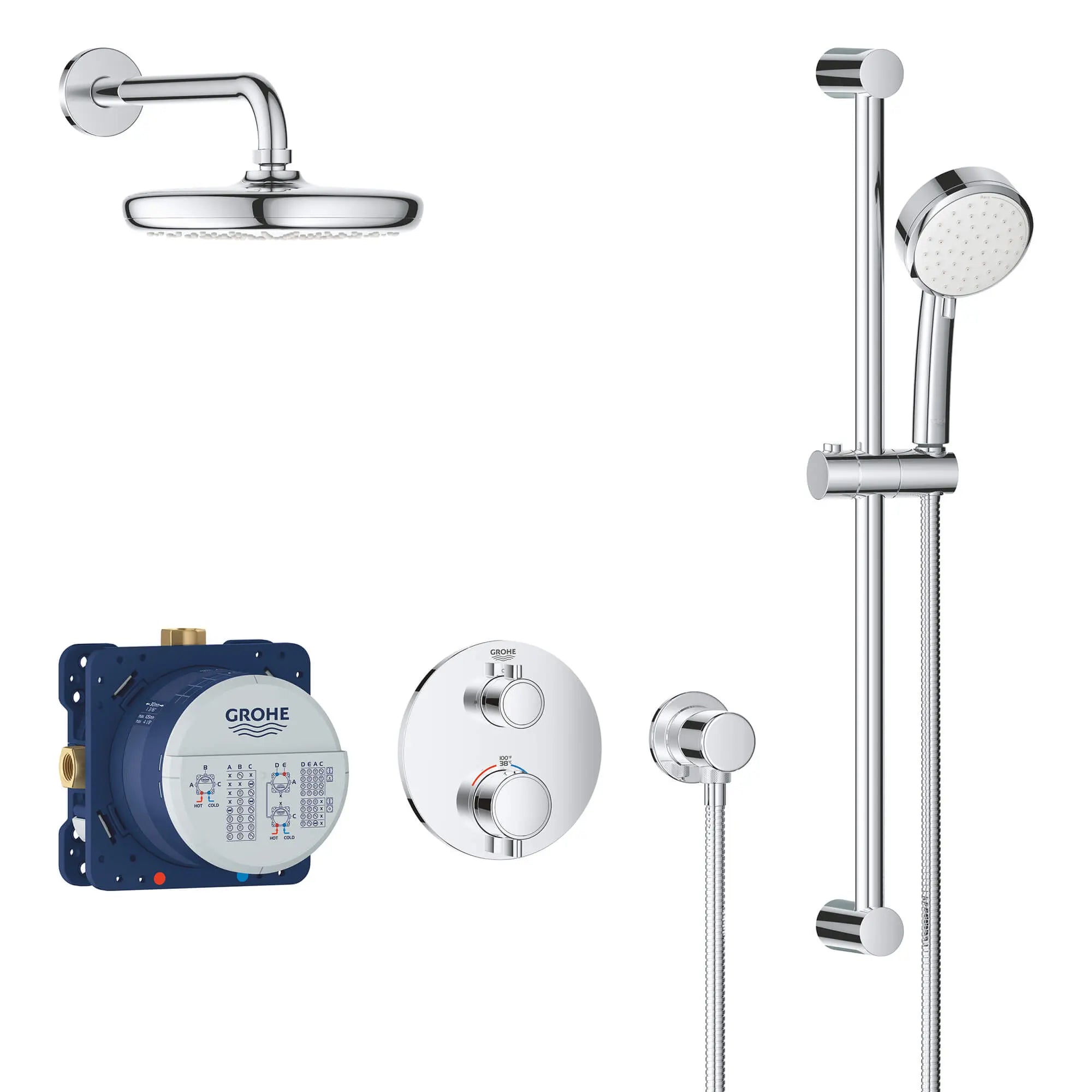 2-Handle Dual Function Thermostatic Shower Bundle // GROHE STARLIGHT CHROME // 15382_34745000-grohtherm-cube-shower-set-with-tempesta-210-starlight-chrome-2_0_CDNwebp.webp