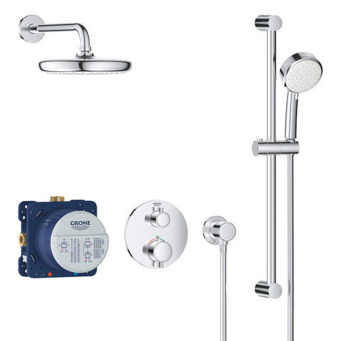 2-Handle Dual Function Thermostatic Shower Bundle - GROHE StarLight Chrome