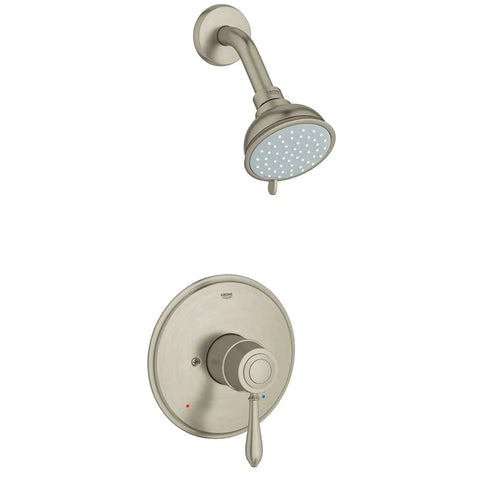 Pressure Balance Valve Shower Combo - Brushed Nickel InfinityFinish