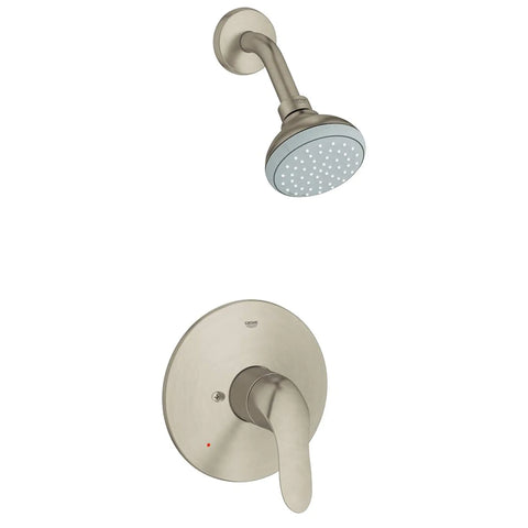 Pressure Balance Valve Shower Combo - Brushed Nickel InfinityFinish