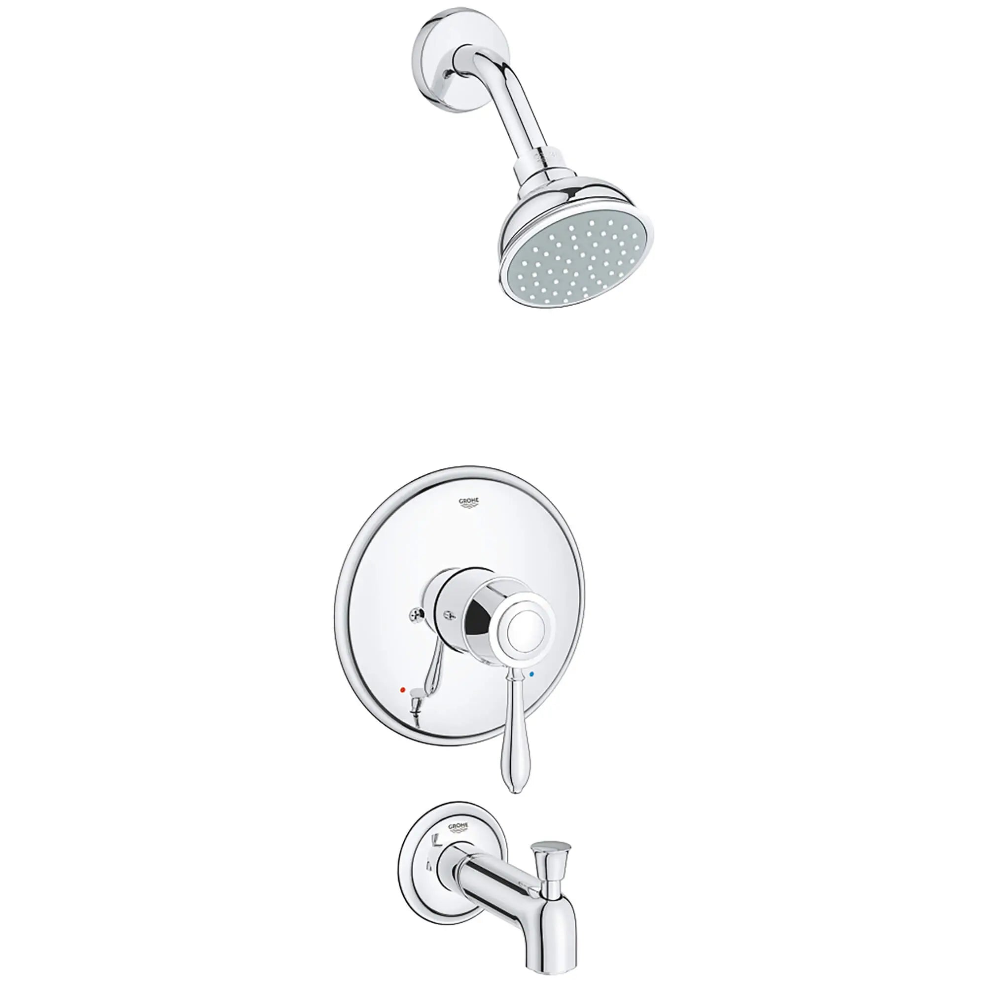 Pressure Balance Valve Tub/Shower Combo // GROHE STARLIGHT CHROME // 15448_35047000-Fairborn-Shower_Tub_Combination_0_CDNwebp.webp