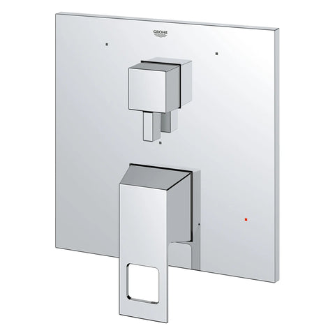 EUROCUBE PRESSURE BALANCE VALVE TRIM WITH 3-WAY DIVERTER WITH CARTRIDGE - GROHE StarLight Chrome