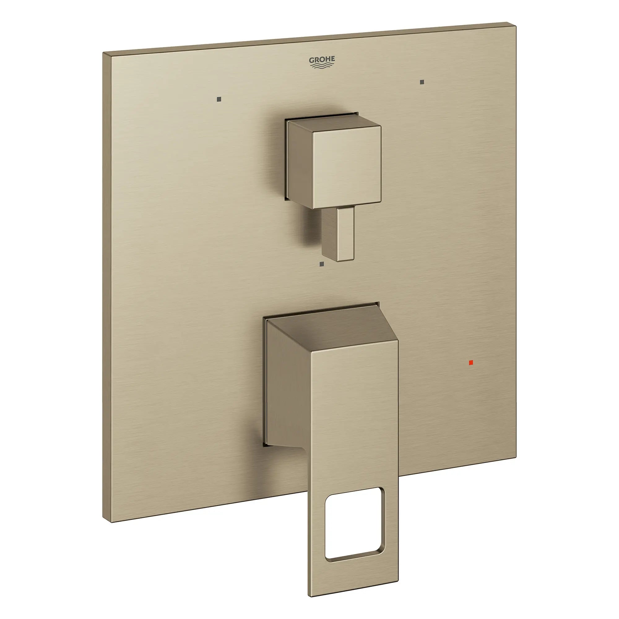 EUROCUBE PRESSURE BALANCE VALVE TRIM WITH 3-WAY DIVERTER WITH CARTRIDGE // BRUSHED NICKEL INFINITYFINISH // 154510_29426EN0_0_CDNwebp.webp