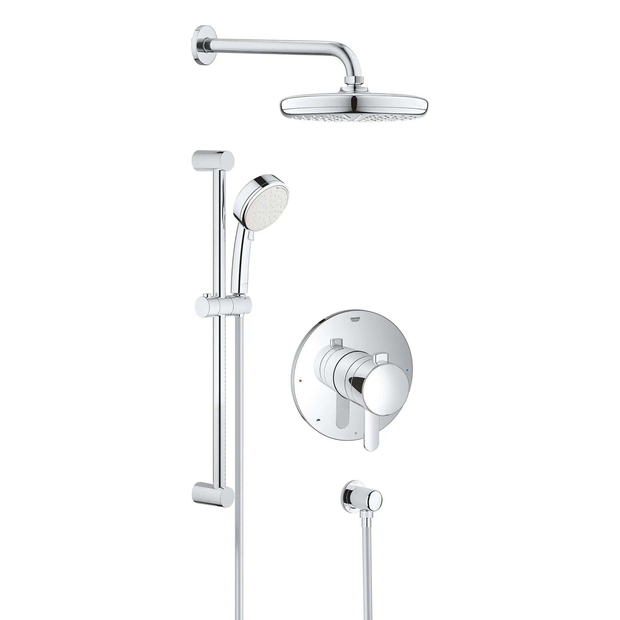 Pressure Balance Valve Shower Set // GROHE STARLIGHT CHROME // 15456_35051001-europlus-shower-set-with-tempesta-210-starlight-chrome_0_CDNwebp.webp