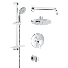 [35051000] GrohFlex Cosmopolitan 1-Spray Pressure Balance Shower System - GROHE StarLight Chrome