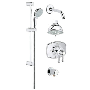 [35053000] GrohFlex Authentic 4-Spray 2-Function Pressure Balance Shower System - Brushed Nickel InfinityFinish