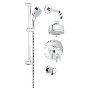 [35055000] GrohFlex Timeless 4-Spray 2-Function Pressure Balance Shower System - Brushed Nickel InfinityFinish