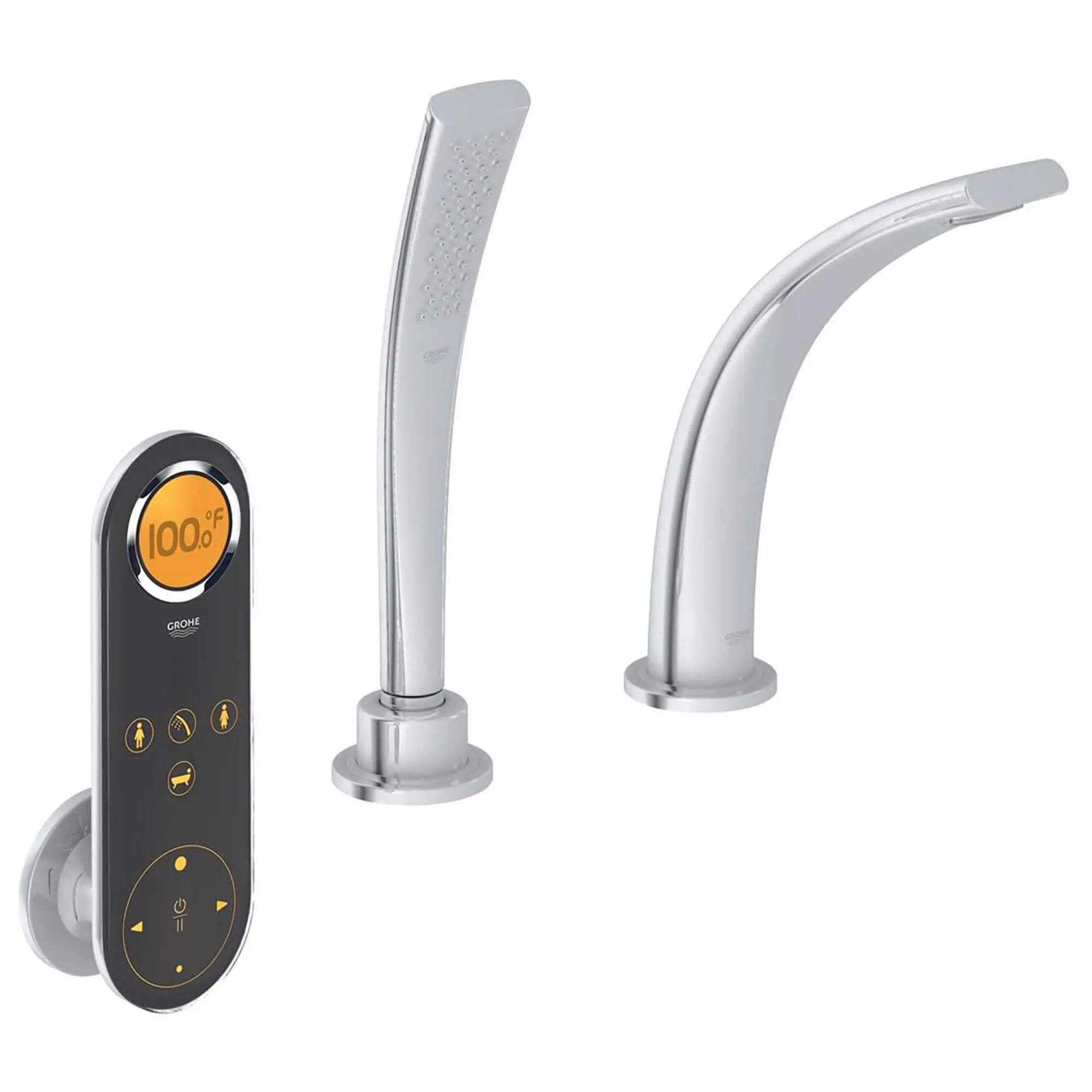 Digital Two-Hole Bathtub Faucet with Handshower // GROHE STARLIGHT CHROME // 15538_36056000-GROHE_Ondus-Digital_Two-Hole_Bathtub_Faucet_with_Handshower_0_CDNwebp.webp