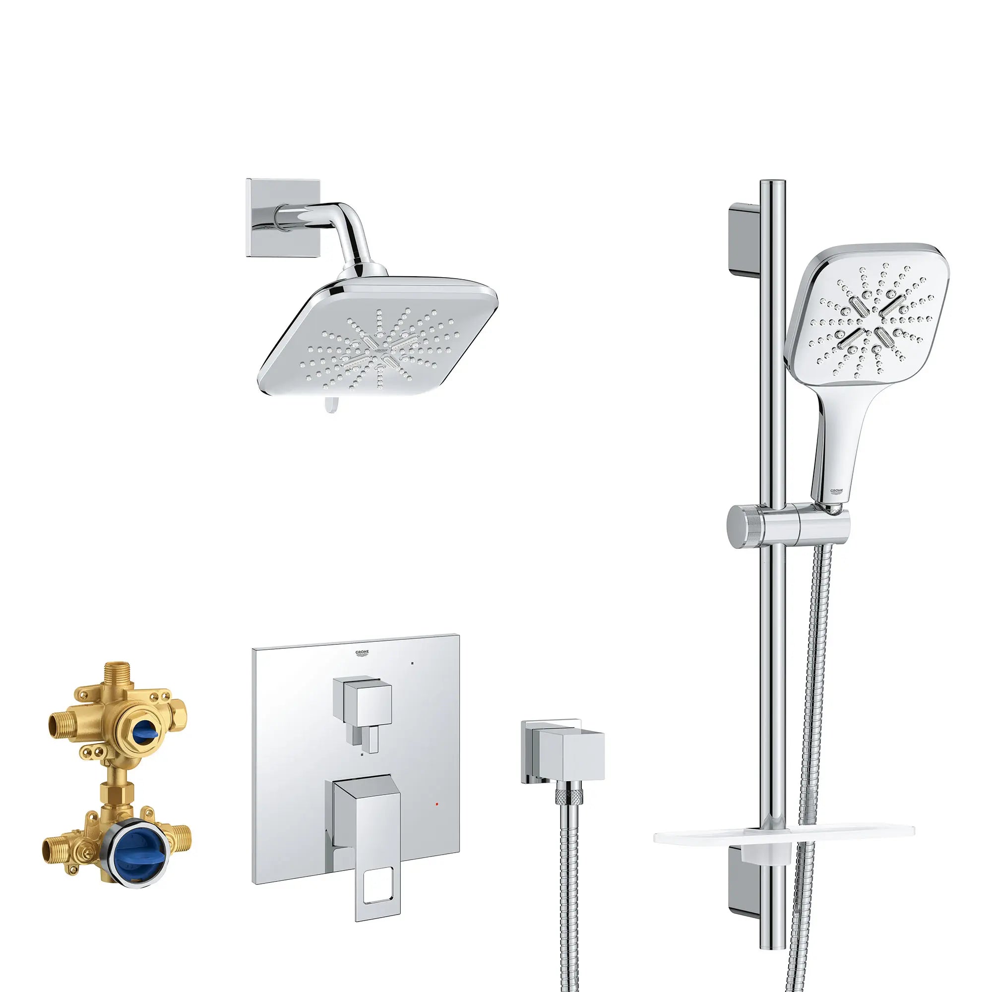 Eurocube 2-Handle Pressure Balance Shower Bundle // GROHE STARLIGHT CHROME // 155409_29433000_0_CDNwebp.webp