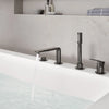 [19577A01] 4-Hole Single-Handle Deck Mount Roman Tub Faucet with 1.75 GPM (6.6 L/min) Hand Shower - GROHE StarLight Chrome