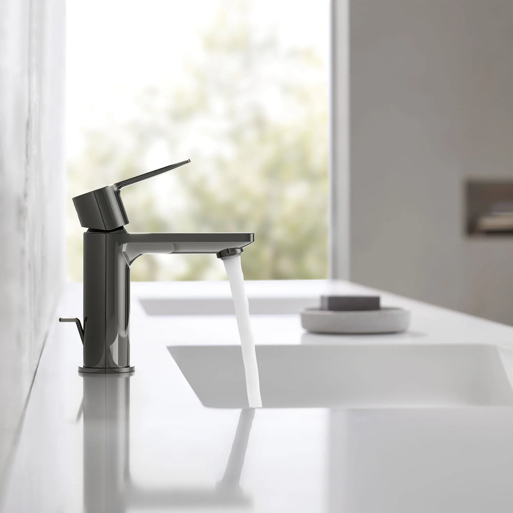Single Hole Single-Handle XS-Size Bathroom Faucet, 1.2 GPM (4.5 L/min) // HARD GRAPHITE // 155687_Lineare_Environment_23824A0A_0001_Jan2023_0_CDNwebp.webp