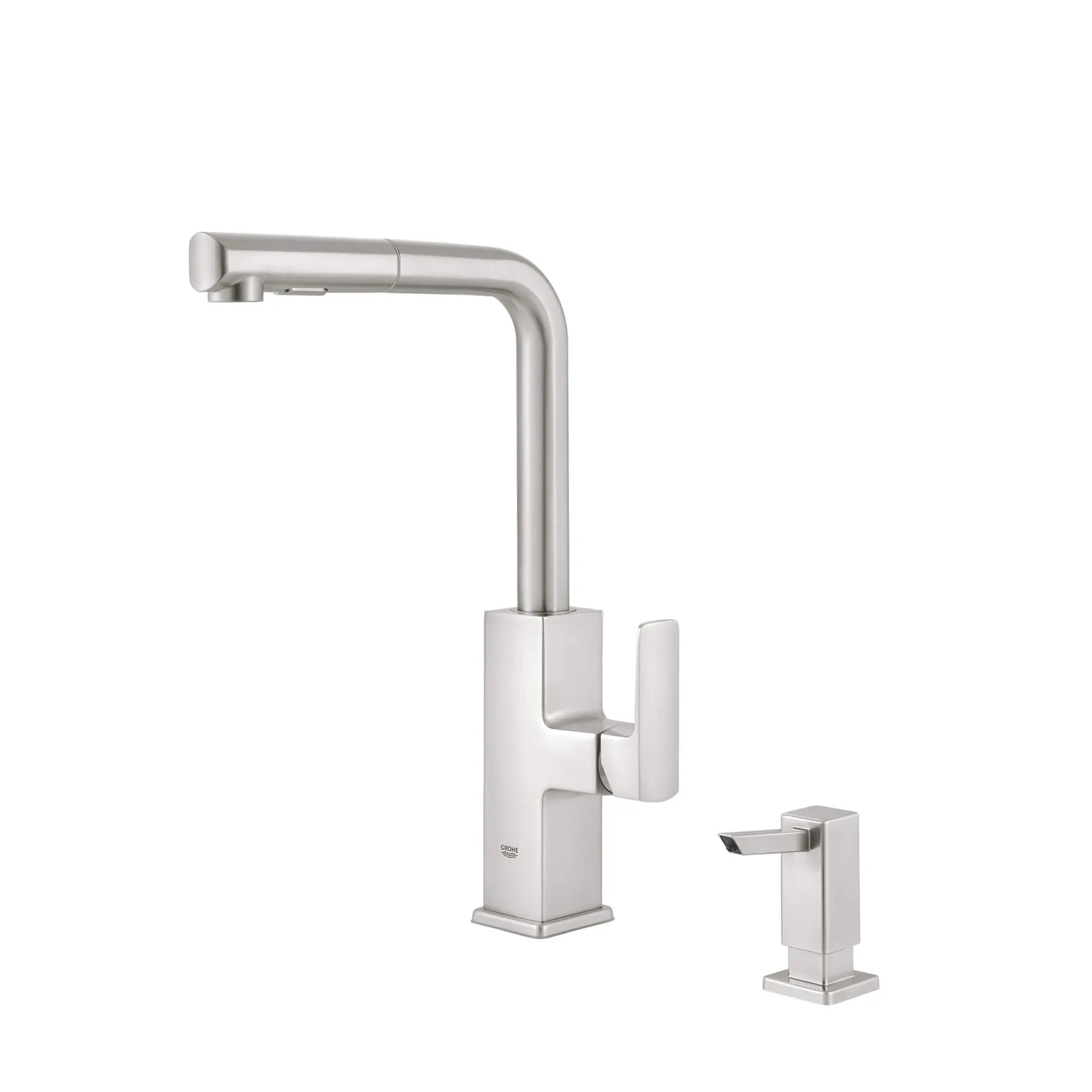 Tallinn Pull-Out Faucet // SUPERSTEEL INFINITYFINISH // 1575_30367dc0-single-handle-pull-out-kitchen-faucet-enviro-4_0_CDNwebp.webp