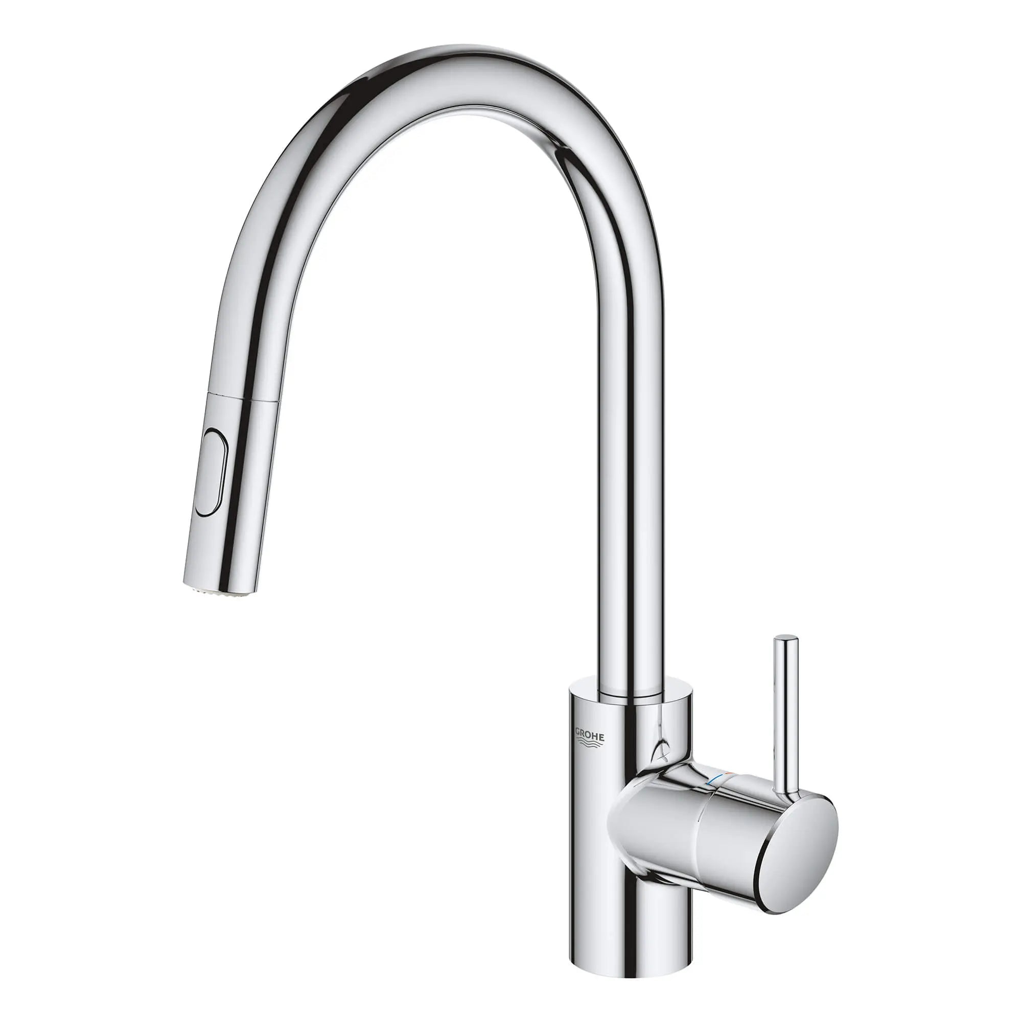 Concetto Single-Handle Pull Down Kitchen Faucet Dual Spray 1.5 GPM (5.7 L/min) // GROHE STARLIGHT CHROME // 1586_3134910e-single-handle-kitchen-faucet-enviro-1_0_CDNwebp.webp