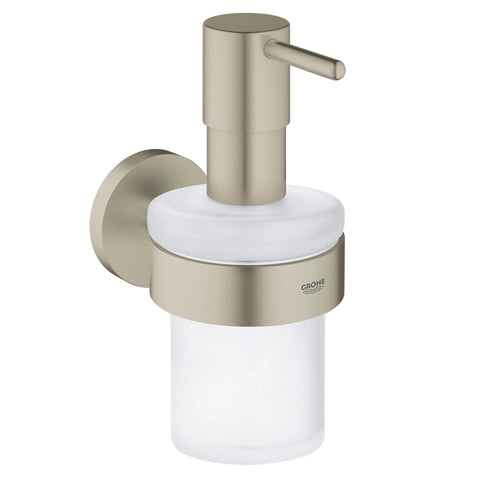 Soap Dispenser with Holder - Brushed Nickel InfinityFinish