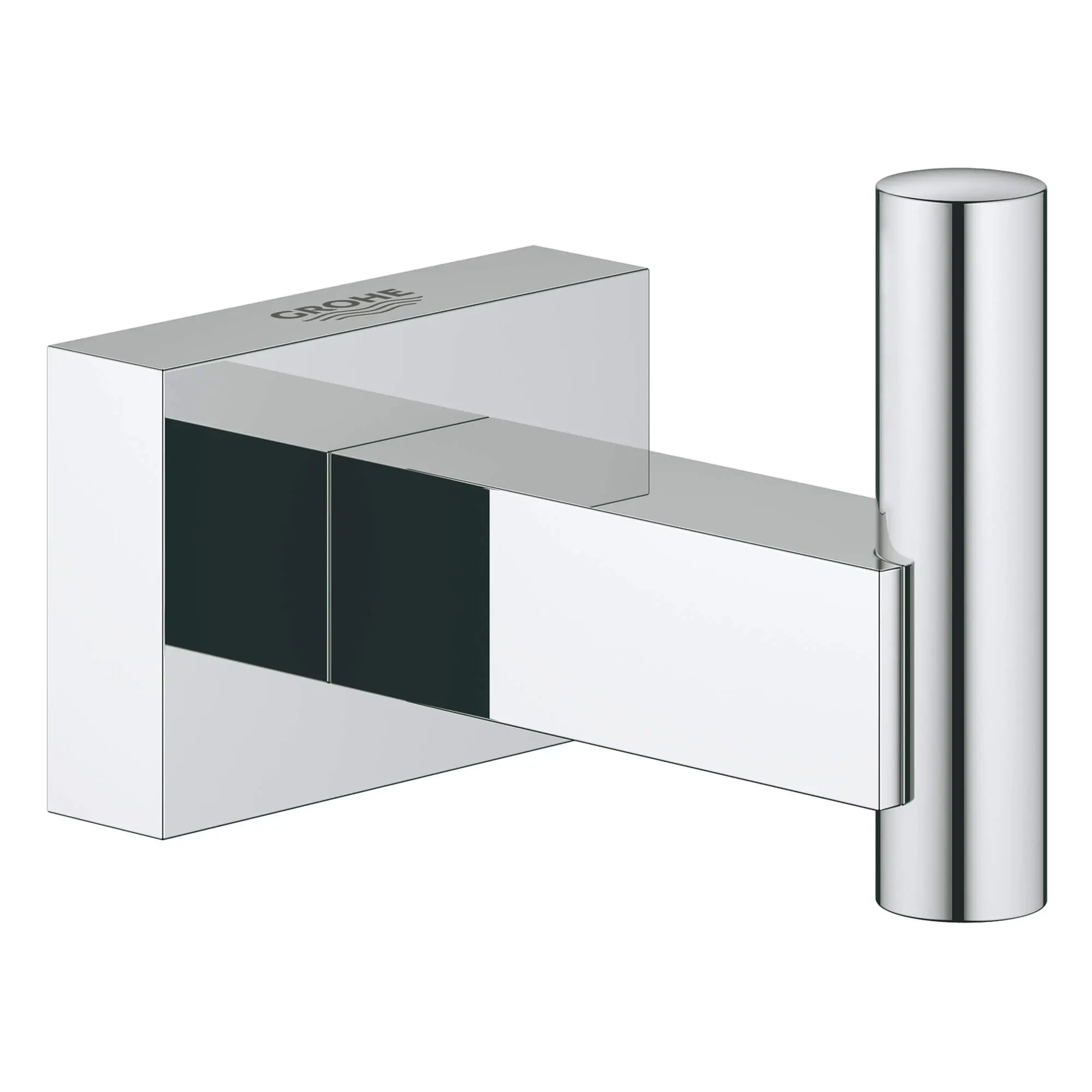Robe Hook // GROHE STARLIGHT CHROME // 15990_40511001-essentials-cube-robe-hook-starlight-chrome_0_CDNwebp.webp