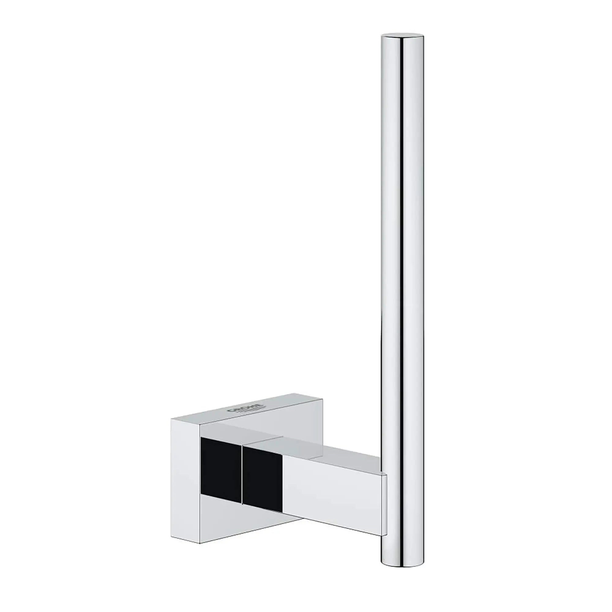 Essentials Cube Reserve Paper Holder // GROHE STARLIGHT CHROME // 16031_40623000-Essentials_Cube-Spare_Toilet_Paper_Holder_0_CDNwebp.webp