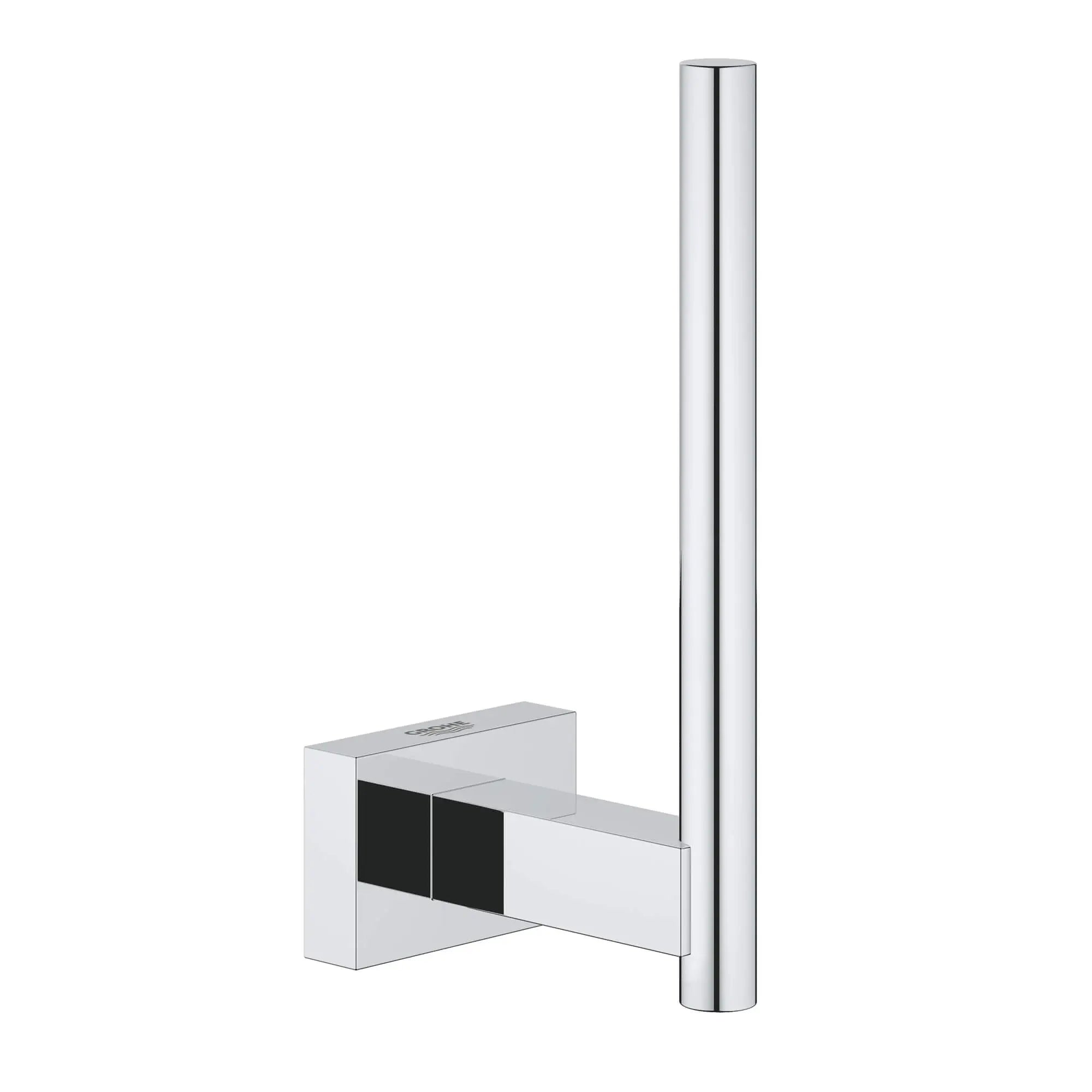 Essentials Cube Reserve Paper Holder // GROHE STARLIGHT CHROME // 16034_40623001-essentials-cube-spare-toilet-paper-holder-starlight-chrome_0_CDNwebp.webp