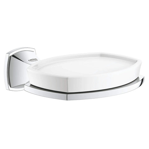 Ceramic Soap Dish with Holder - GROHE StarLight Chrome