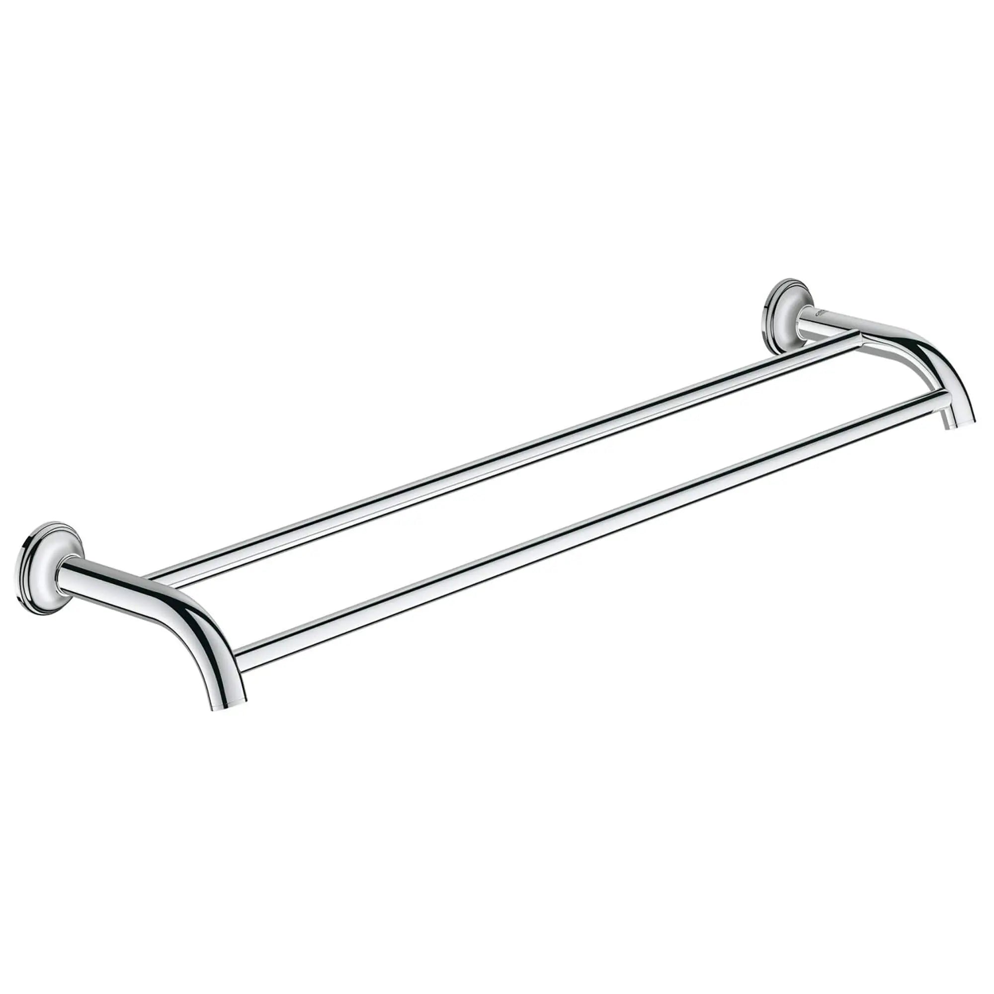 Essentials Authentic Bath Towel Bar // GROHE STARLIGHT CHROME // 16066_40654000-Essentials_Authentic-Double_towel_rail_0_CDNwebp.webp