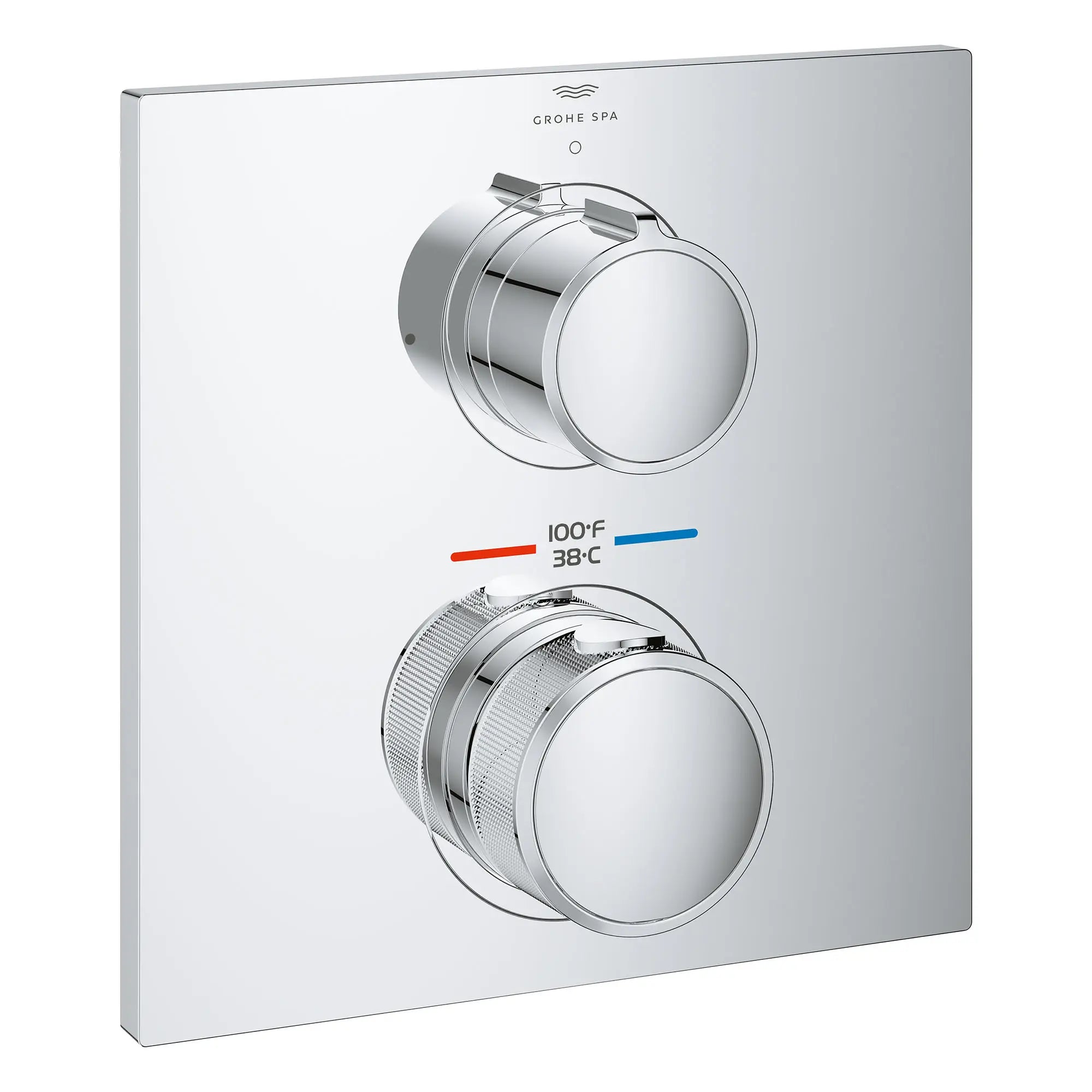 Allure Dual Function 2-Handle Thermostatic Valve Trim // GROHE STARLIGHT CHROME // 161342_Allure_SiloRight_29178001_0001_Feb2023_0_CDNwebp.webp
