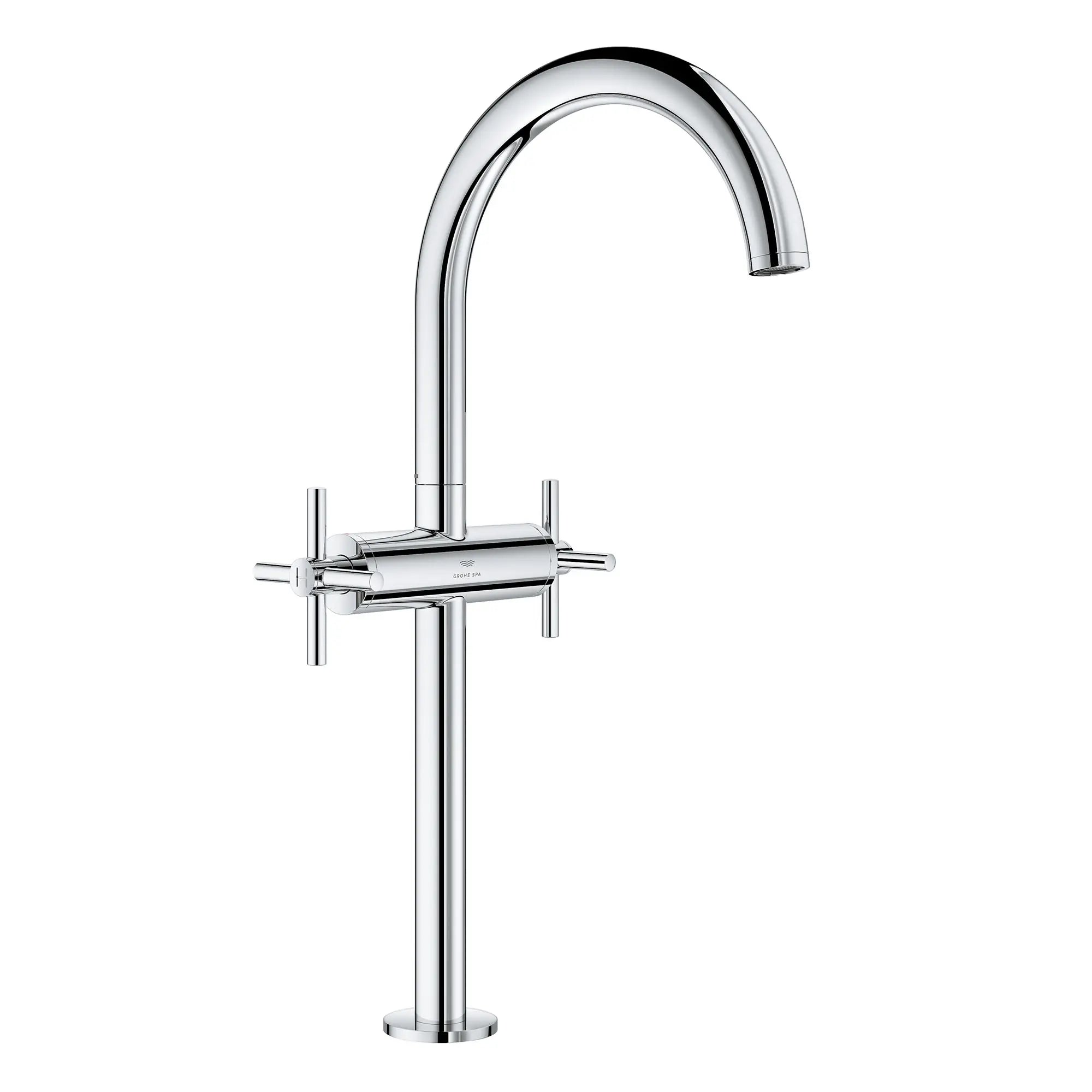 Atrio Single Hole Two-Handle Vessel Sink Faucet without Handles, 1.2 GPM (4.5 L/min) // GROHE STARLIGHT CHROME // 161363_Atrio_SiloRight_21161000_0001_Feb2023_0_CDNwebp.webp