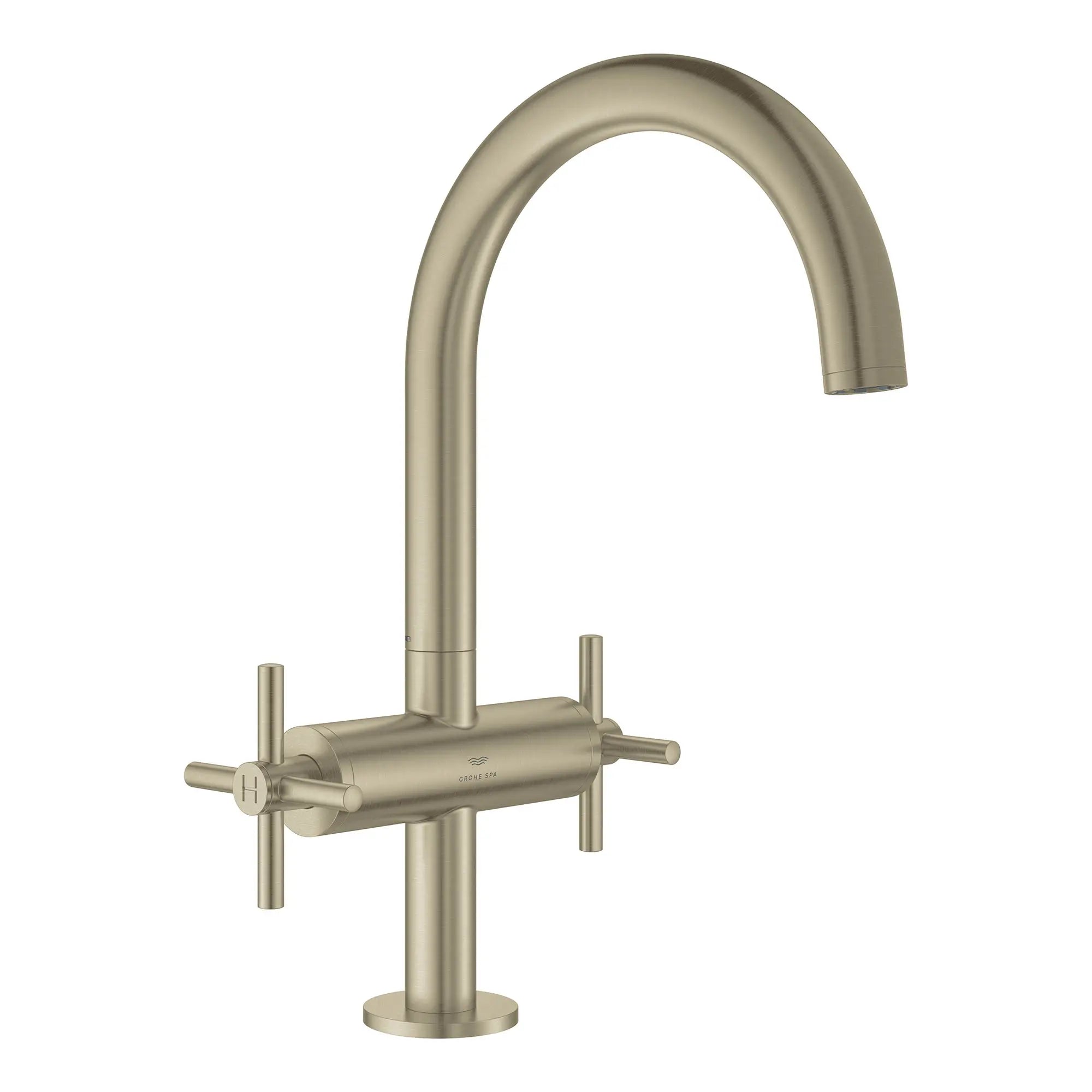 Atrio Single Hole Two-Handle L-Size Bathroom Faucet without Handles, 1.2 GPM (4.5 L/min) // BRUSHED NICKEL INFINITYFINISH // 161378_Atrio_SiloRight_21146EN0_001_Feb2023_0_CDNwebp.webp