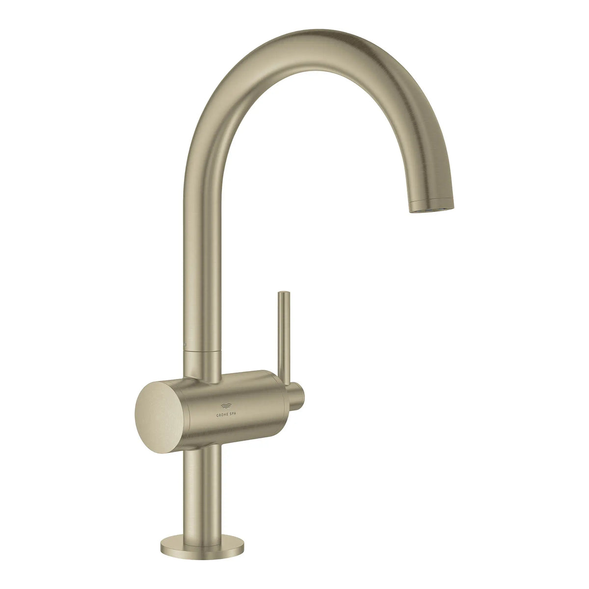 Atrio Single Hole Single-Handle L-Size Bathroom Faucet, 1.2 GPM (4.5 L/min) // BRUSHED NICKEL // 161385_Atrio_SiloRight_24350EN0_0001_Feb2023_0_CDNwebp_f9d5c185-bd4b-452c-88d9-31a54794792e.webp