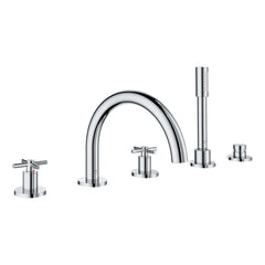 [25274000] 5-Hole 2-Handle Deck Mount Roman Tub Faucet with 1.75 GPM Hand Shower - GROHE StarLight Chrome