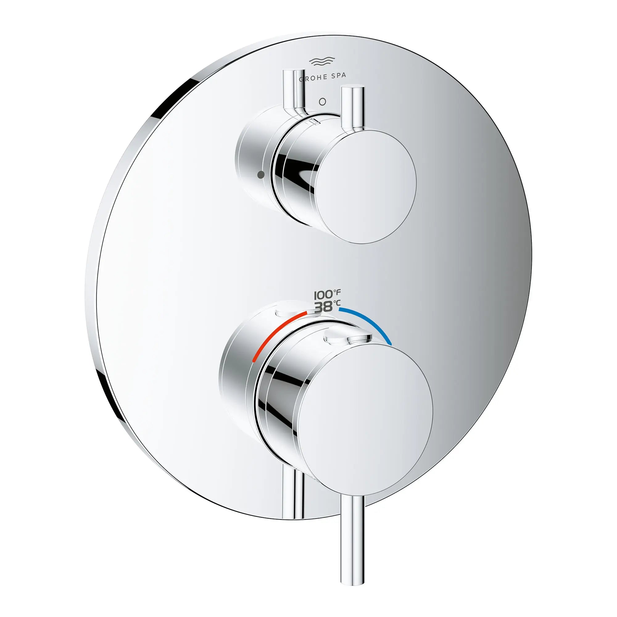 Atrio Single Function 2-Handle Thermostatic Valve Trim // GROHE STARLIGHT CHROME // 161411_Atrio_SiloRight_24360000_0001_Feb2023_0_CDNwebp.webp