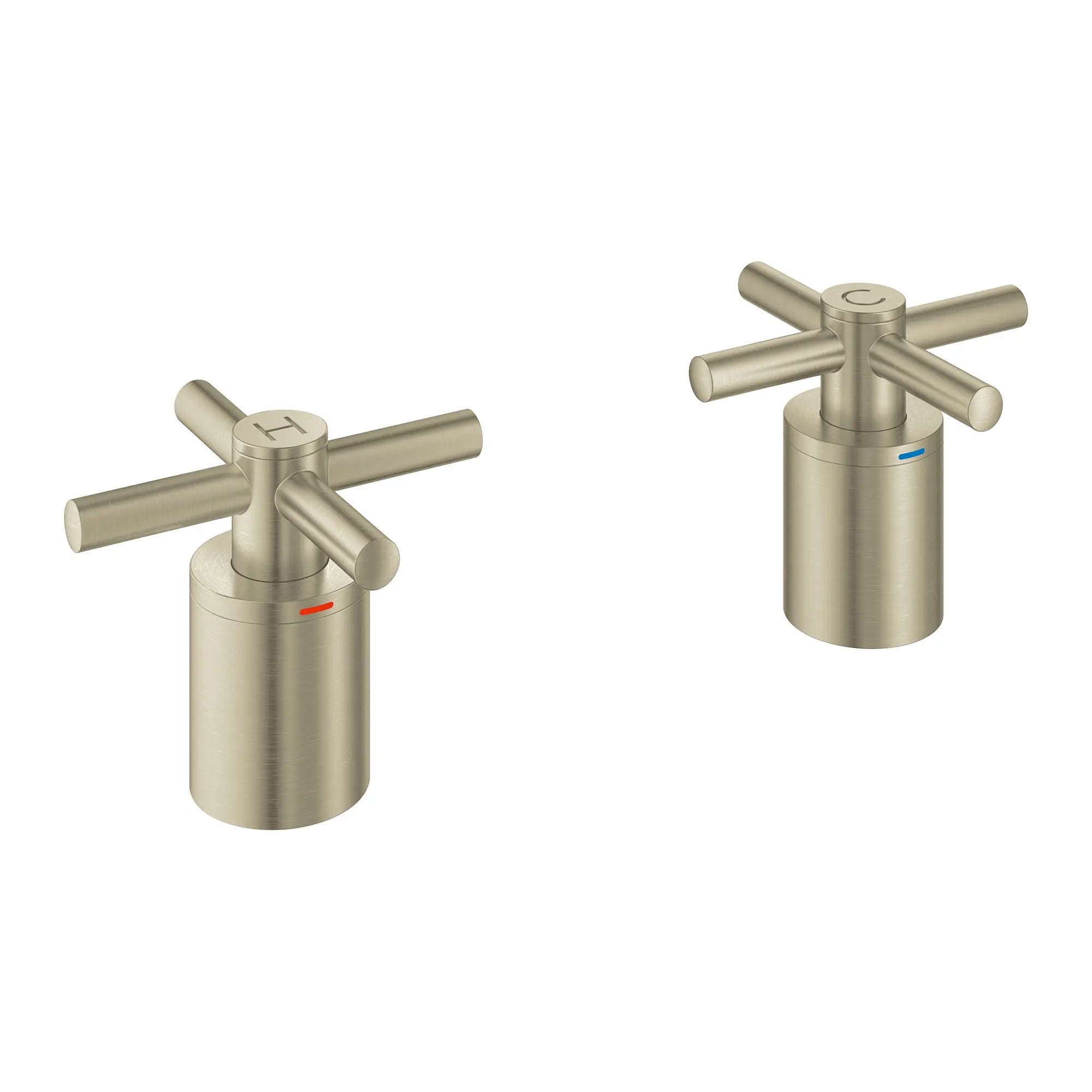 Atrio Cross Handles for Roman Tub Faucet (Pair) // BRUSHED NICKEL INFINITYFINISH // 161422_Atrio_SiloRight_14217EN0_0001_Feb2023_0_CDNwebp.webp