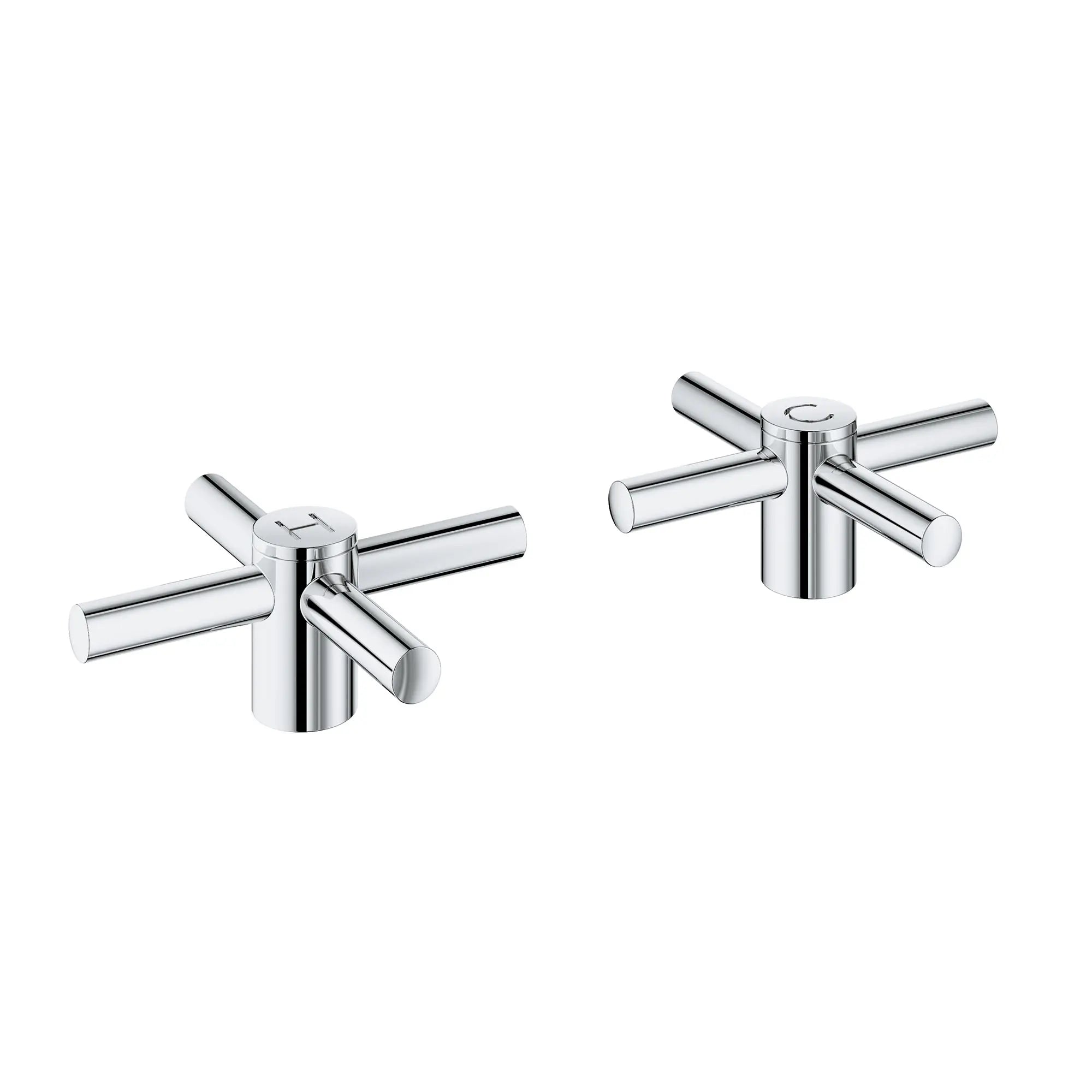 Atrio Cross Handles for Bathroom Sink Faucet (Pair) // GROHE STARLIGHT CHROME // 161435_Atrio_SiloRight_14215000_0001_Feb2023_0_CDNwebp.webp
