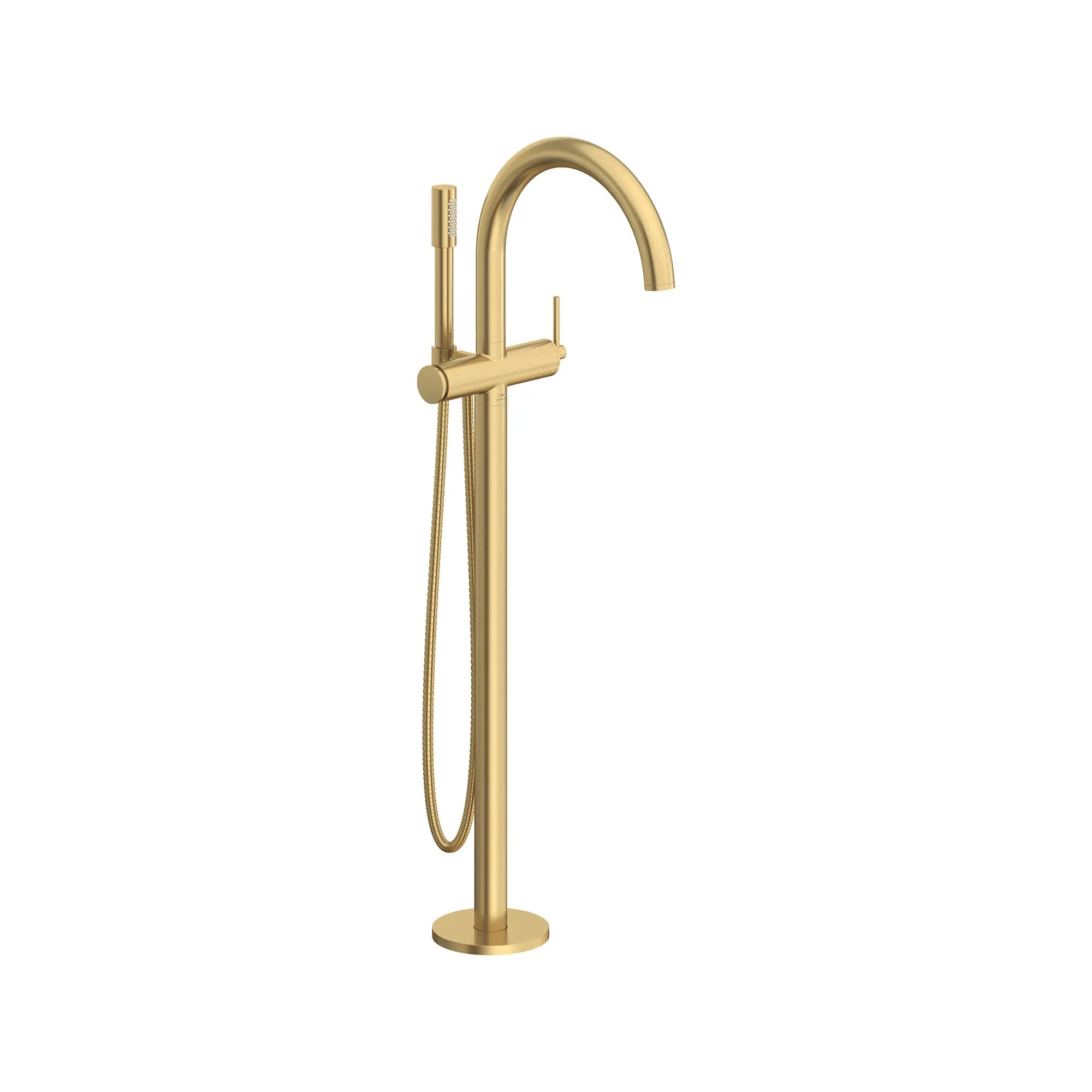Atrio Single-Handle Freestanding Tub Faucet with 1.75 GPM (6.6 L/min) Hand Shower // BRUSHED COOL SUNRISE // 161536_Atrio_SiloRight_24368GN0_0001_Feb2023_0_CDNwebp_60246ee5-98a8-48f9-8073-5ee6a16e0ac6.webp
