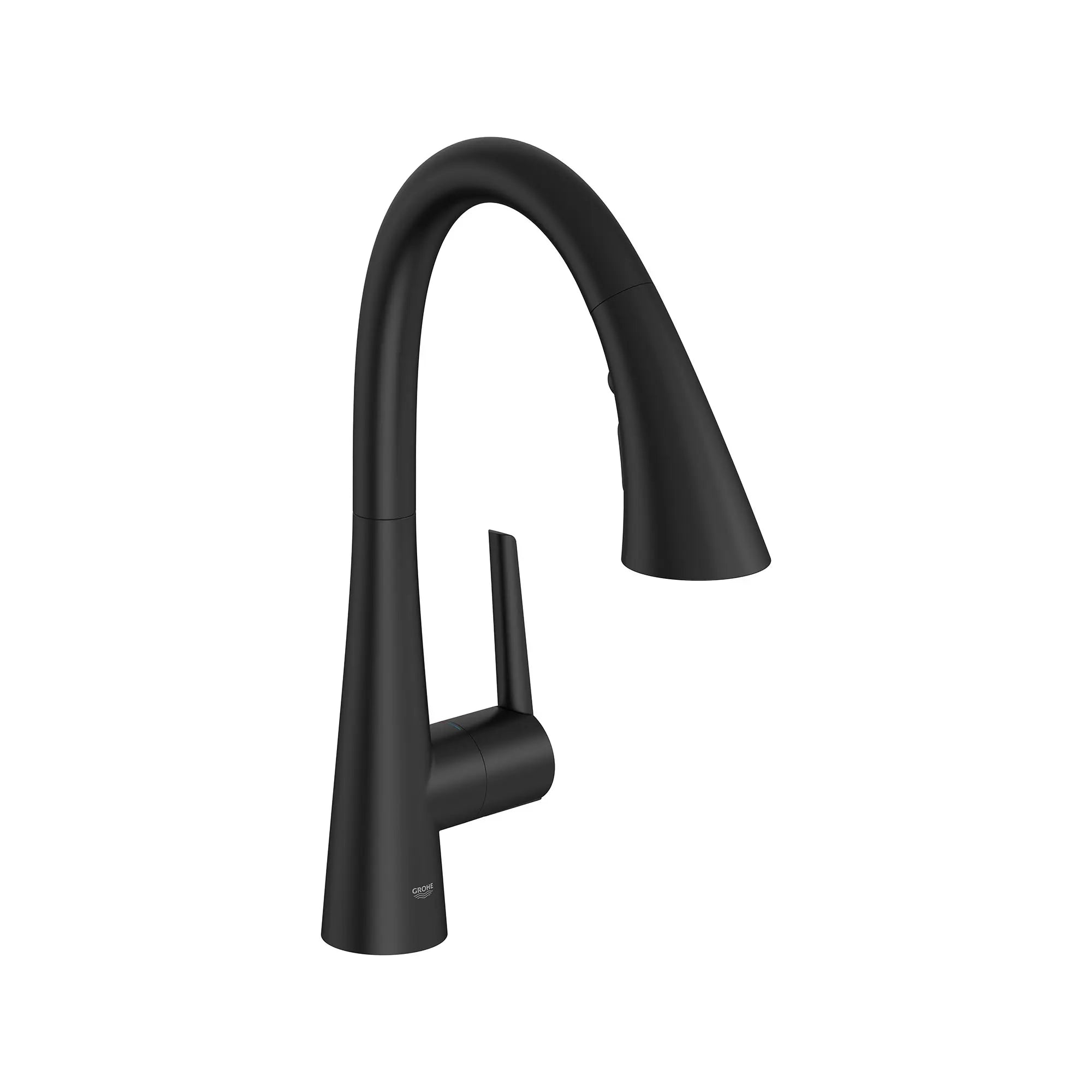 GROHE Zedra Single-Handle Pull Down Triple Spray Bar Faucet 1.75 GPM (6.6 L/min) // MATTE BLACK // 161549_Zedra_SiloRight_303682432_0001_Feb2023_0_CDNwebp.webp