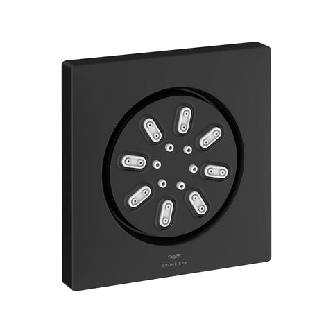 Rainshower Body Spray, Square - 2 Sprays, 0.9 GPM (3.4 L/min) - Matte Black