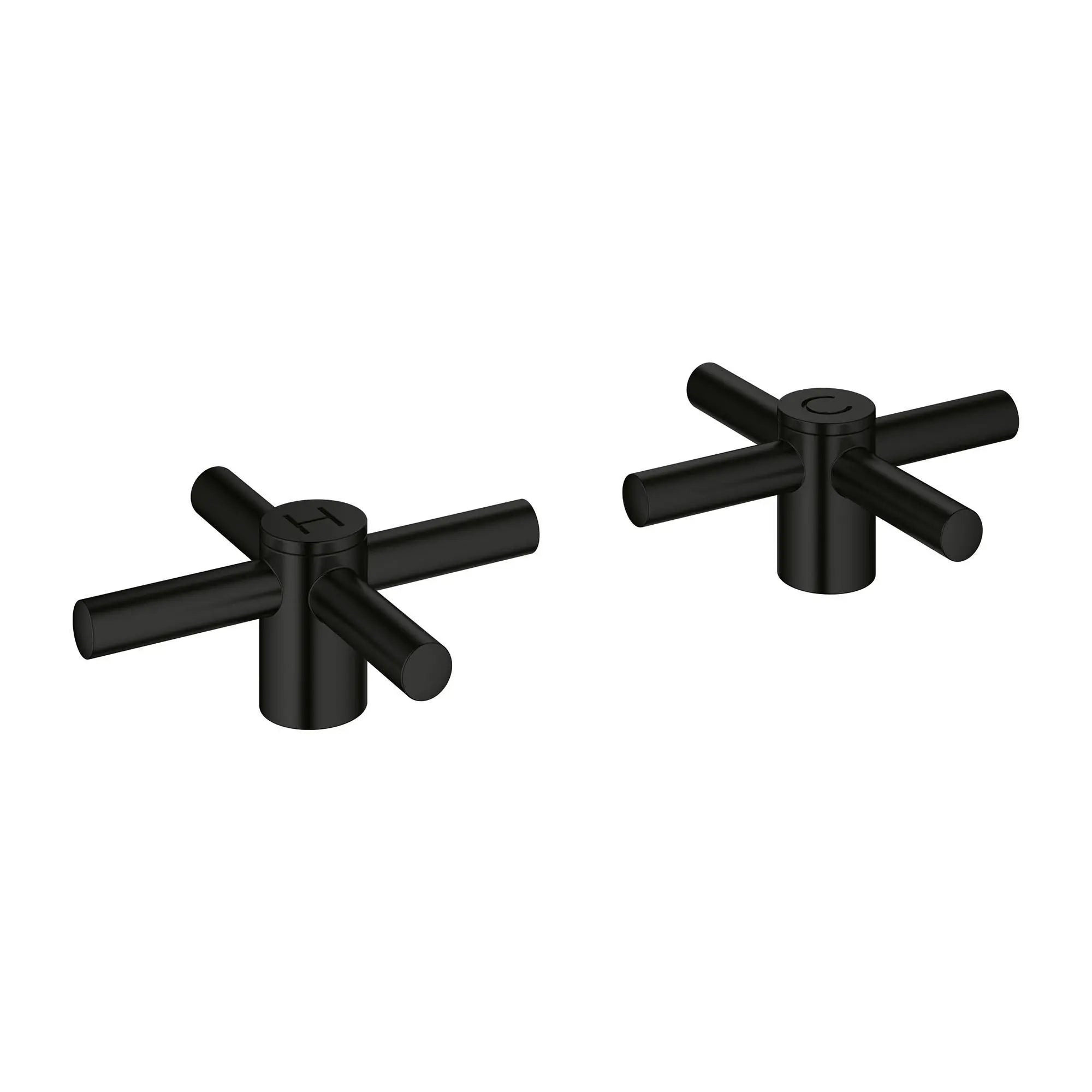 Atrio Cross Handles for Bathroom Sink Faucet (Pair) // MATTE BLACK // 161722_Atrio_SiloRight_142152430_0001_Apr2023_0_CDNwebp.webp