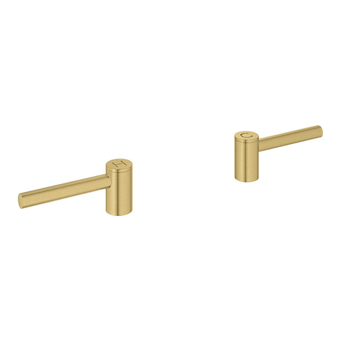 Atrio Lever Handles for Bathroom Sink Faucet (Pair) - Brushed Cool Sunrise