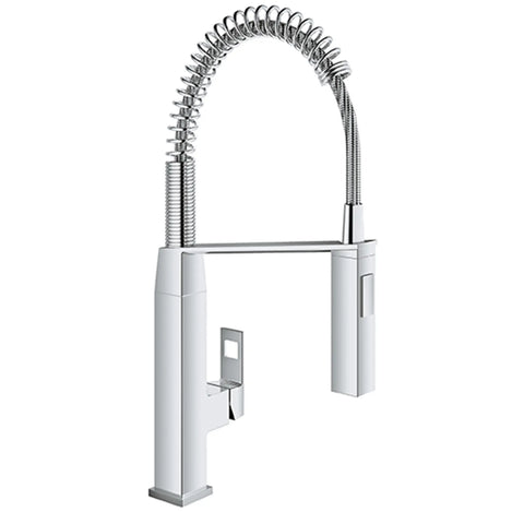 Eurocube Single-Handle Semi-Pro Dual Spray Kitchen Faucet 1.75 GPM (6.6 L/min) - GROHE StarLight Chrome