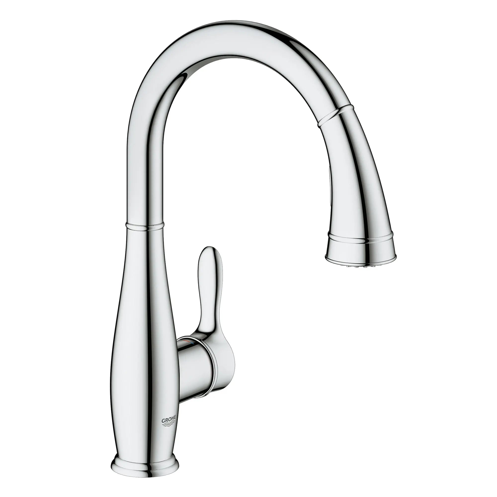 Single-Handle Pull Down Kitchen Faucet Dual Spray 1.75 GPM // GROHE STARLIGHT CHROME // 162038_30213001_0_CDNwebp.webp