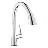 [30205002] GROHE Zedra Single-Handle Pull Down Kitchen Faucet Triple Spray 1.75 GPM (6.6 L/min) with Touch Technology - GROHE StarLight Chrome