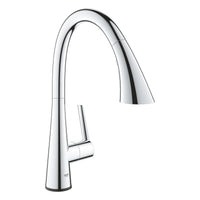 [30205002] GROHE Zedra Single-Handle Pull Down Kitchen Faucet Triple Spray 1.75 GPM (6.6 L/min) with Touch Technology - GROHE StarLight Chrome