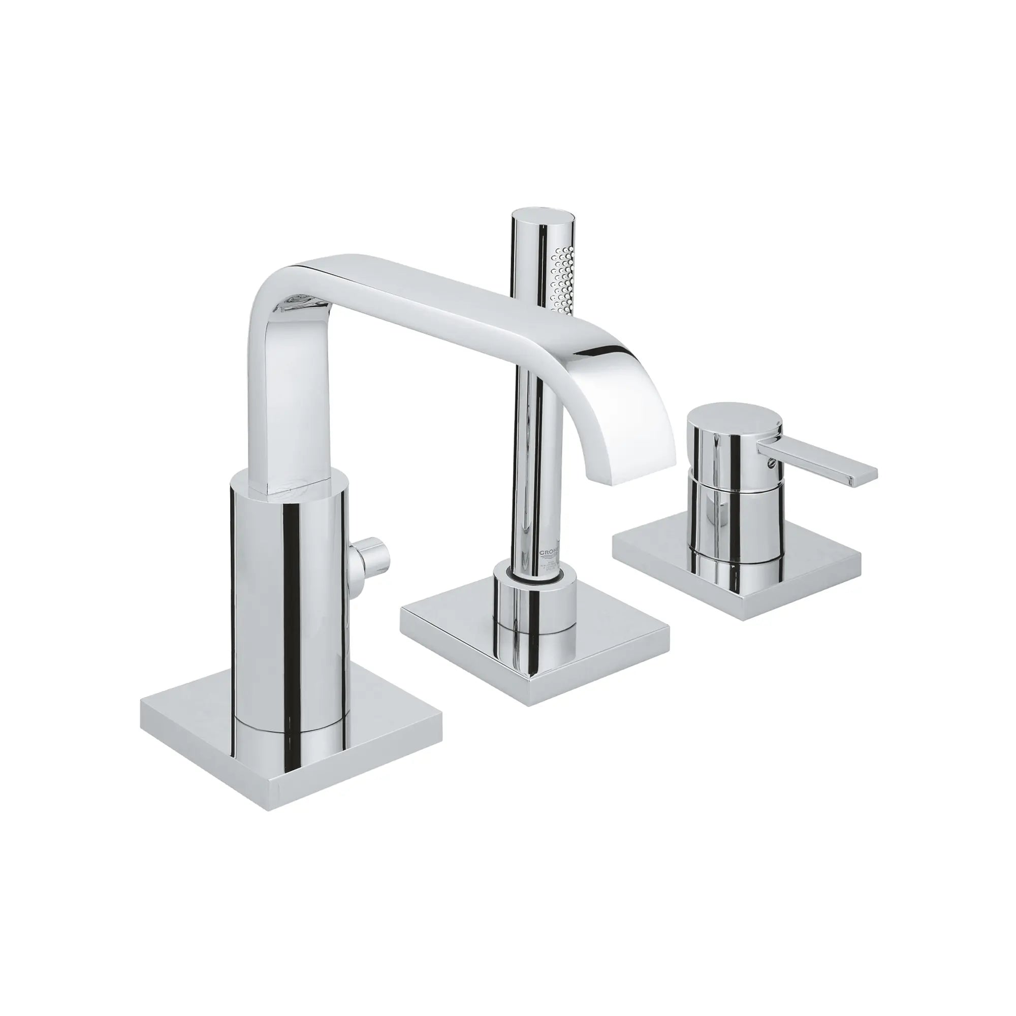 3-Hole Single-Handle Deck Mount Roman Tub Faucet with Hand Shower // GROHE STARLIGHT CHROME // 162586_19302001_0_CDNwebp.webp