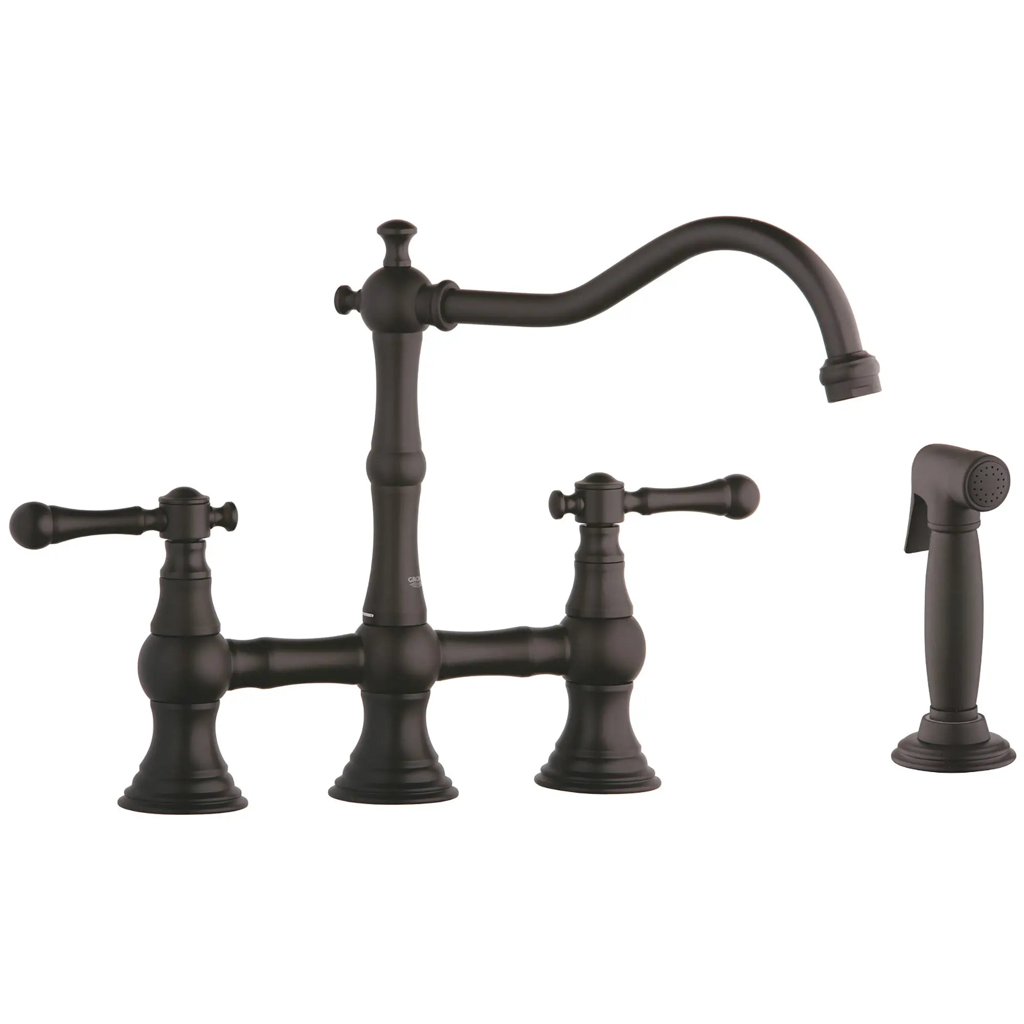 2-Handle Kitchen Faucet 2.2 GPM with Side Spray // OIL RUBBED BRONZE // 163123_20158ZB0-Bridgeford-12-in-2-Handle-Kitchen-Faucet-With-Side-Spray-Oil-Rubbed-Bronze-Silo_0_CDNwebp.webp