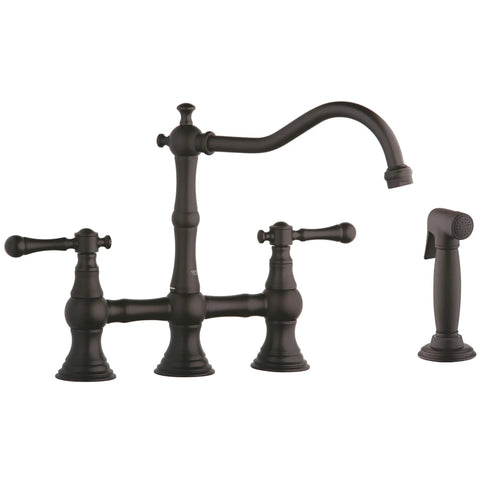2-Handle Kitchen Faucet 2.2 GPM with Side Spray - Oil Rubbed Bronze