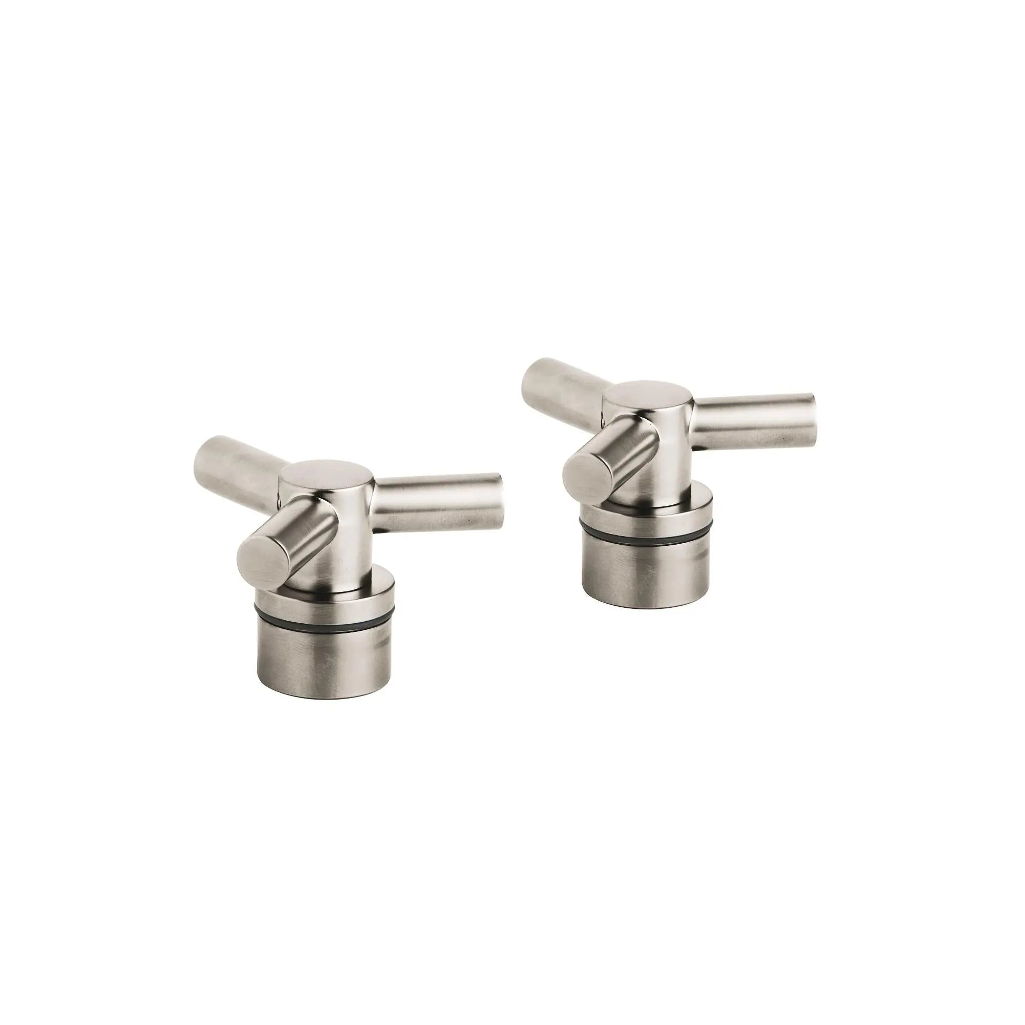Lever Handles (Pair) // BRUSHED NICKEL INFINITYFINISH // 163192_18033EN0-ATRIO-Cross-Handles-Brushed-Nickel-Silo_0_CDNwebp.webp