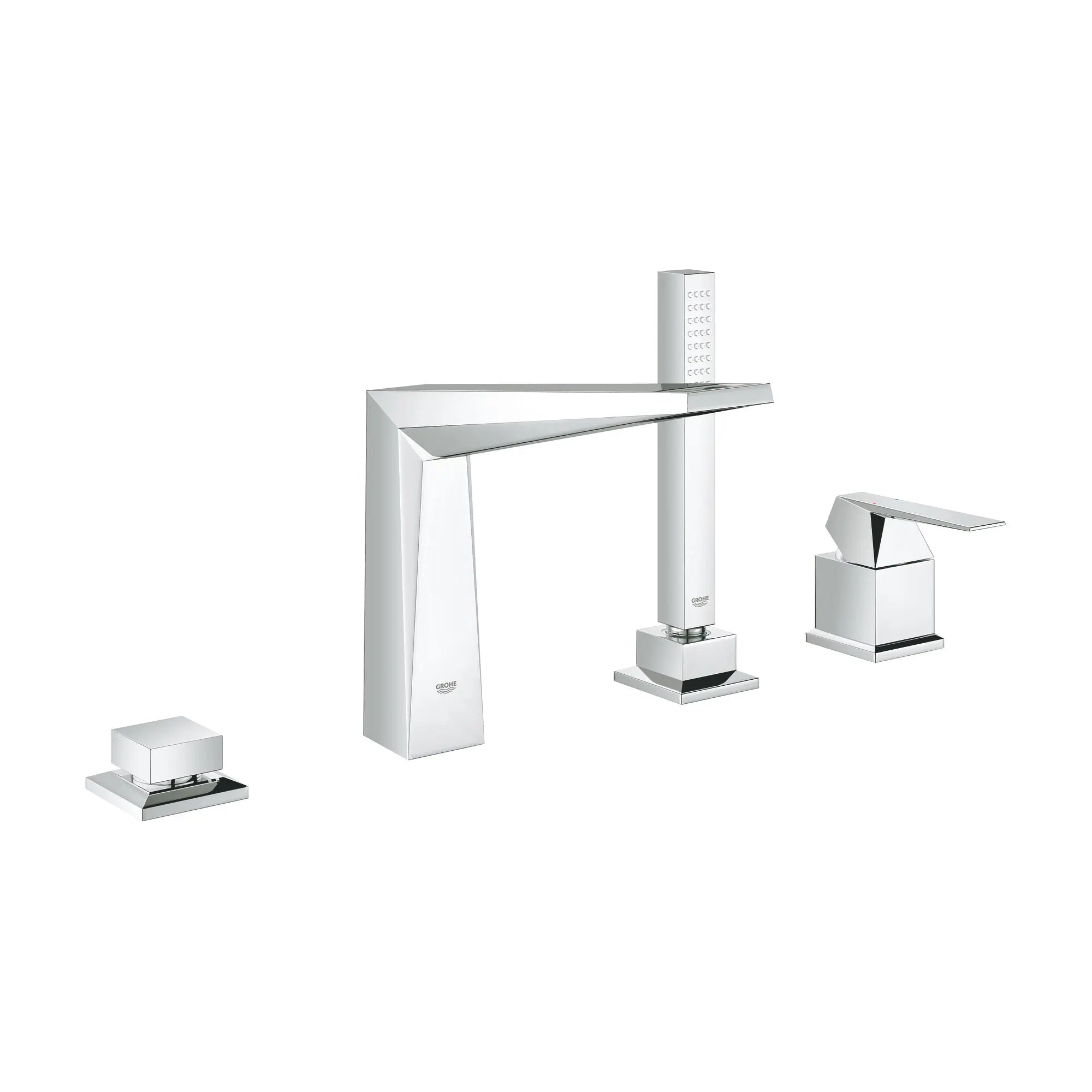 4-Hole Single-Handle Deck Mount Roman Tub Faucet with 1.75 GPM Hand Shower // GROHE STARLIGHT CHROME // 163198_19787001-Allure-Brilliant-Roman-Tub-Filler-with-18-GPM-Hand-Shower-Starlight-Chrome-Silo_0_CDNwebp.webp